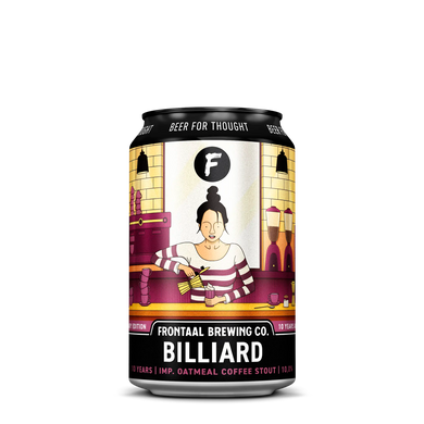 Billiard Imperial Oatmeal Coffee Stout Haver Koffie Craftbeer Frontaal Brewing Company