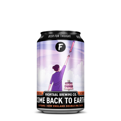Come Back to Earth – 10 Years Edition
New England Double IPA – 8,5%
beste Double IPA Speciaalbier Frontaal Brewing Company