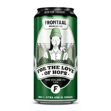 For the Love of Hops BRU-1, CITRA & EL DORADO New England IPA Speciaalbier Frontaal Brewing Company
