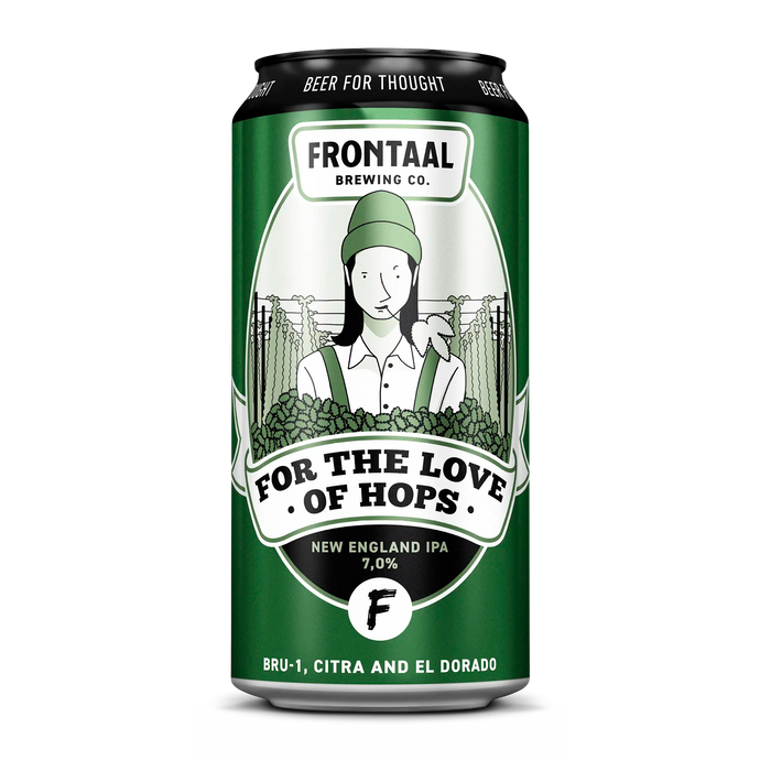 For the Love of Hops BRU-1, CITRA & EL DORADO New England IPA Speciaalbier Frontaal Brewing Company
