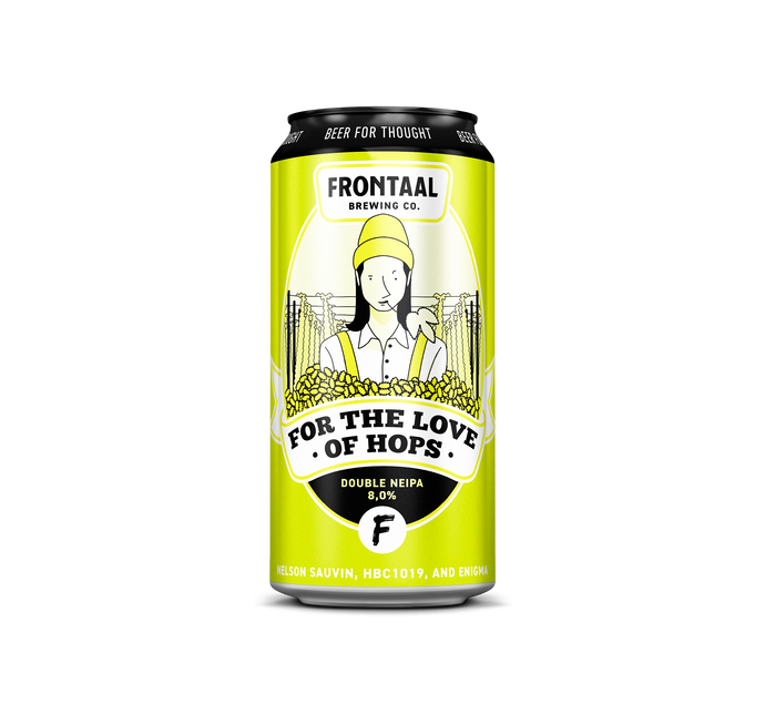 FOR THE LOVE OF HOPS Nelson Sauvin, HBC1019 & Enigma, NEW ENGLAND DOUBLE IPA Speciaalbier Frontaal Brewing Company